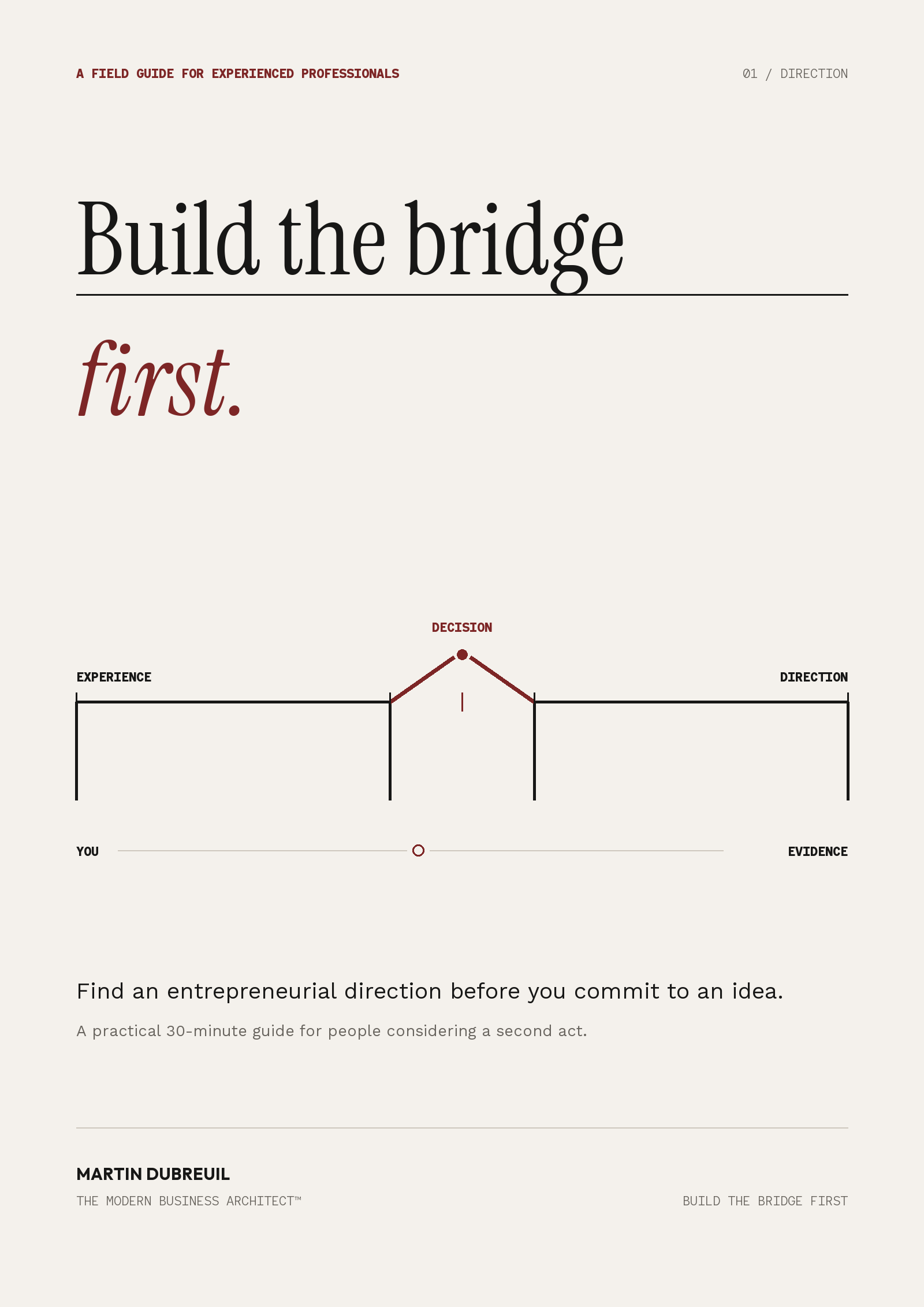 Cover of Build The Bridge First